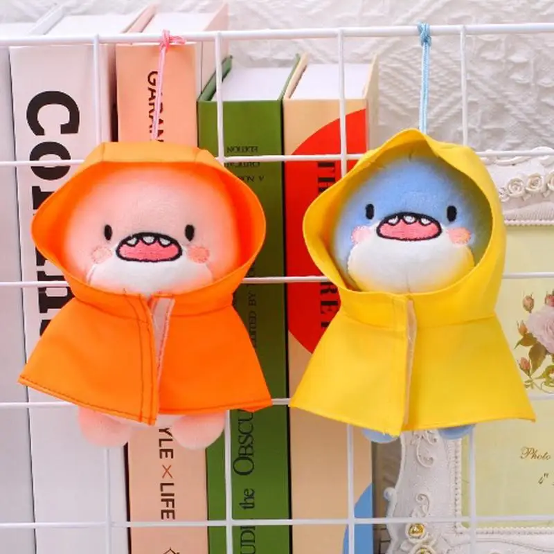 Creative Anime Shark Plush Pendant Toys Soft Cute Cartoon Shark Stuffed Doll Backpack Pendant Bag Pendant Plush Shark Pendant