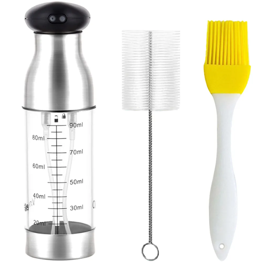 Oil Sprayer Bottle – Push-Type Portable Cooking Oil Dispenser for Kitchen and BBQ, Wide Mouth