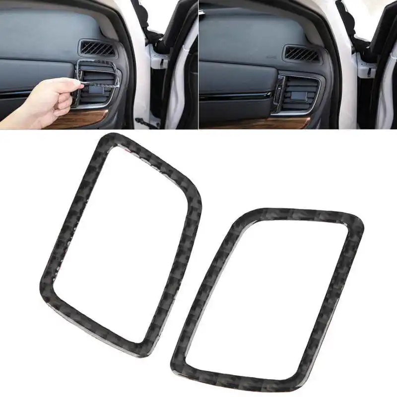 

2pcs Carbon Fiber Dashboard Air Vent Cover Trim Paste Installation Fit for Honda CRV CR-V 2016 2017 2018 2019 Car accessories