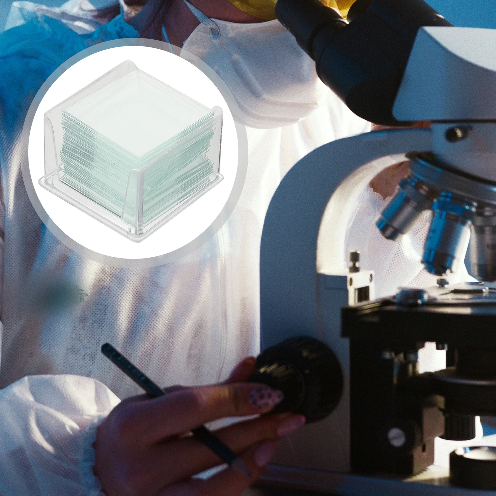 1000 Pcs/10 Boxes Glass Cover Slips Laboratory Microscop Glass Cover Slips