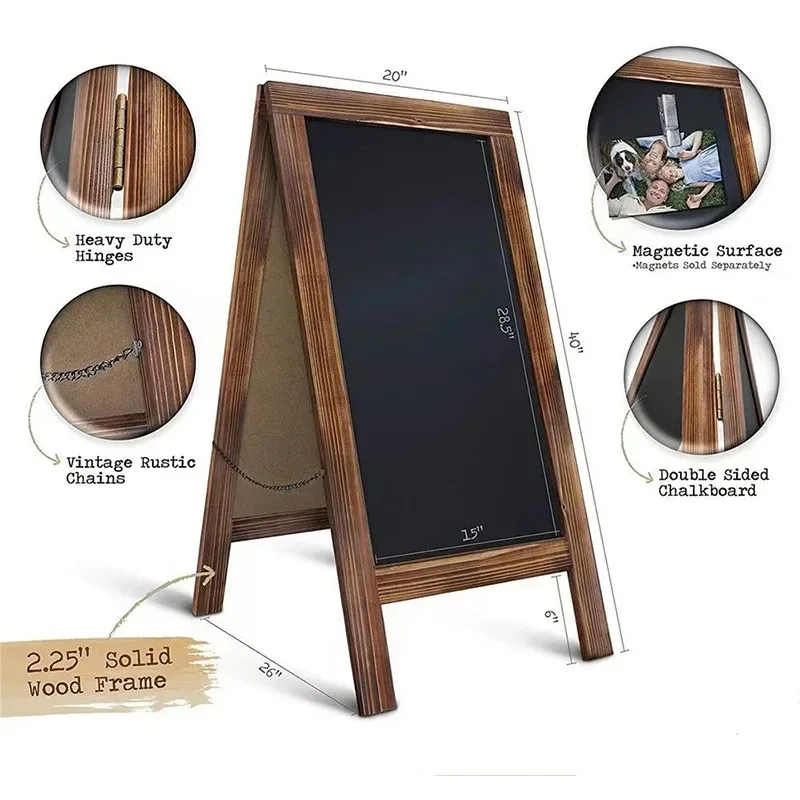 Cafe Menu Board American Country Style Chalkboard Stand Display