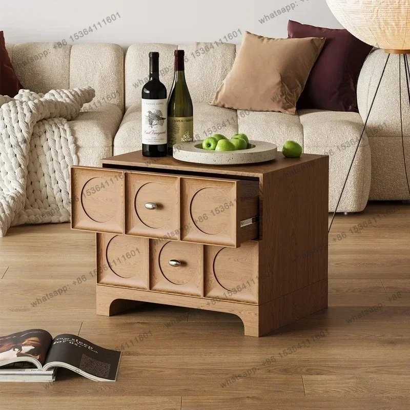 

yj9 French Nordic European Nightstands Wooden Walnut Storage Bedroom Bedsides Table Cabinet Modern Unique Mesa De Noche Furnitur