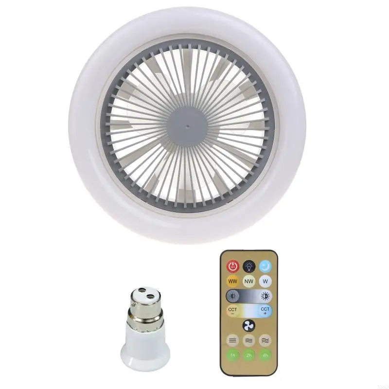 لمصباح المروحة الكهربائية LED LED مع التحكم عن بُعد B22 إلى E27 CONVE N58D