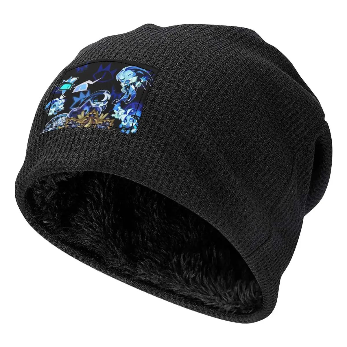 Shadow Milk Cookie Run Kingdom Cute Cartoon Anime Beanies Caps Fleece-Lined Bonnet Hat Warm Hip Hop Autumn Winter  Skullies Hats