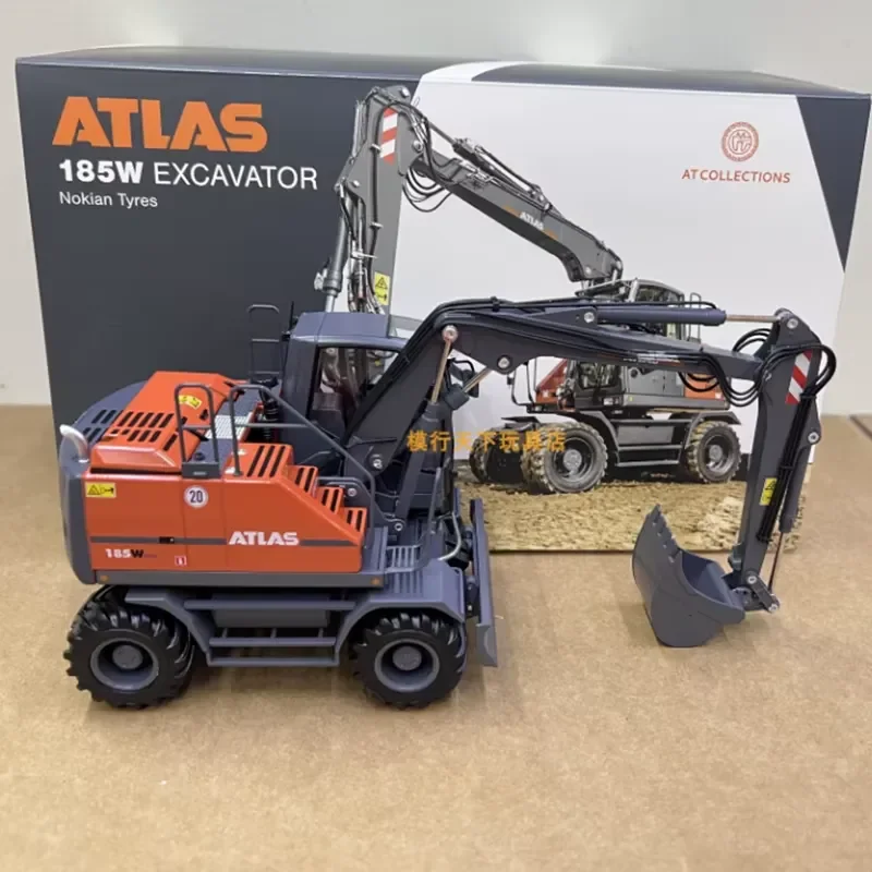 for ATLAS 1:32 185W Excavator Alloy Diecast Construction Vehicle Model Collectible Desktop Ornament Simulation Scene Adult