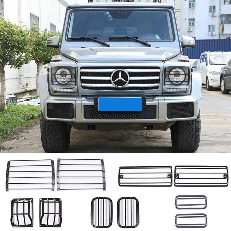 

For Mercedes Benz G Class W463 2004-18 Car Headlight Front Rear Fog Light Lamp Turning Light Cover Trim Stickers Car Accessories