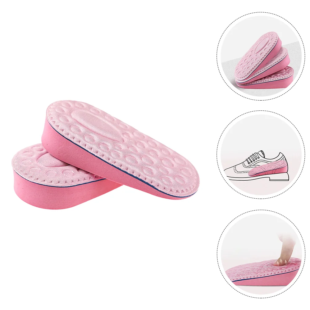 

Heel Massage Invisible Heightening Half Pad Women's Ladies Shoe Inserts Lift Mens Insoles 125X6X15CM Eva Vigorous Cotton