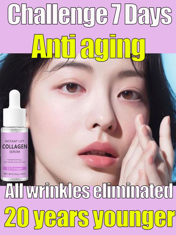 Collagen Face Serum Wrinkle Removal Anti Aging Hyaluronic Acid Forehead Fine Lines Lifting Facial Serum Skin Care Beauty