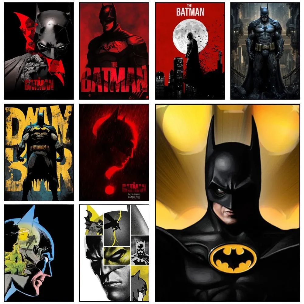 B-Batmans-man DDC Poster autoadesivo Art adesivo di carta impermeabile Coffee House Bar Room Wall