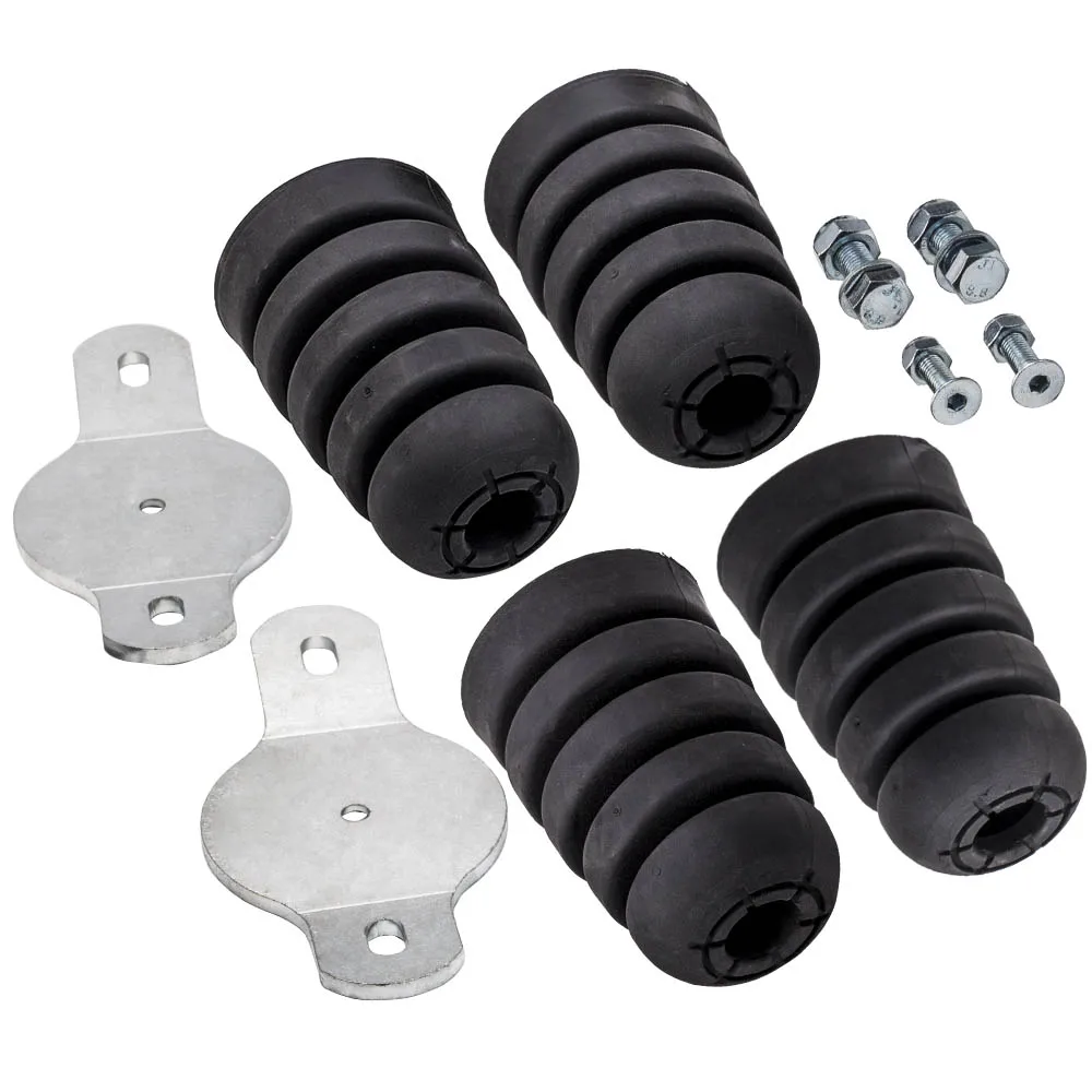 Front +Rear Extension Rubber Bump Stops w/ Bracket Kit For Nissan Patrol GU GQ