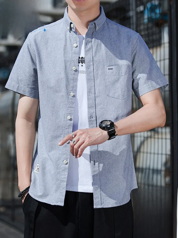 

Мужская рубашка Paul из оксфордской ткани, хлопковая, дышащая, немнущаяся, с коротким рукавом, деловой стиль, модная, для весны и лета