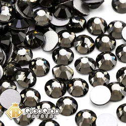 SS4-SS34 Gray/Black Diamond Glass Gem For Clothing Decoration Flatback Non Hotfix Rhinestone Glue on Nail Art Rhinestones Strass