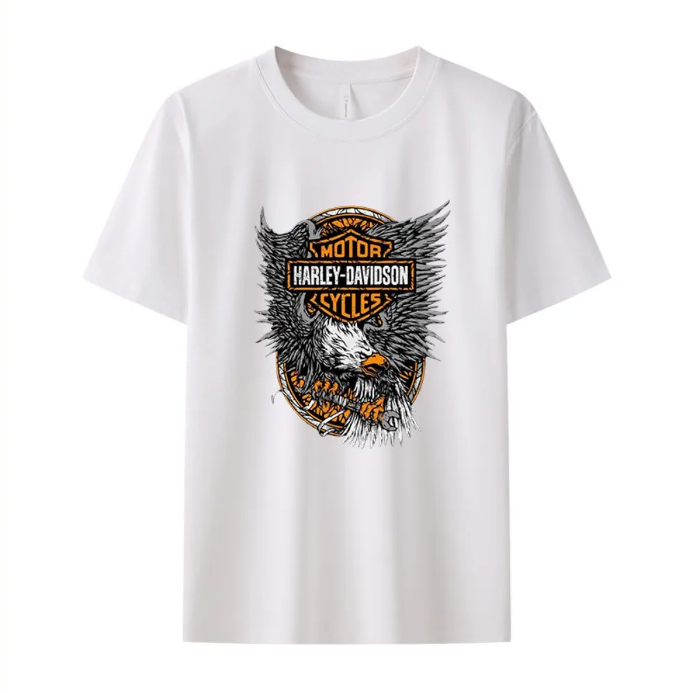 New Summer New Harley Davidson Motorcycle T-shirt Cotton Printing Fashion Lady Short Sleeve Ventilate Body Building Harley Tops