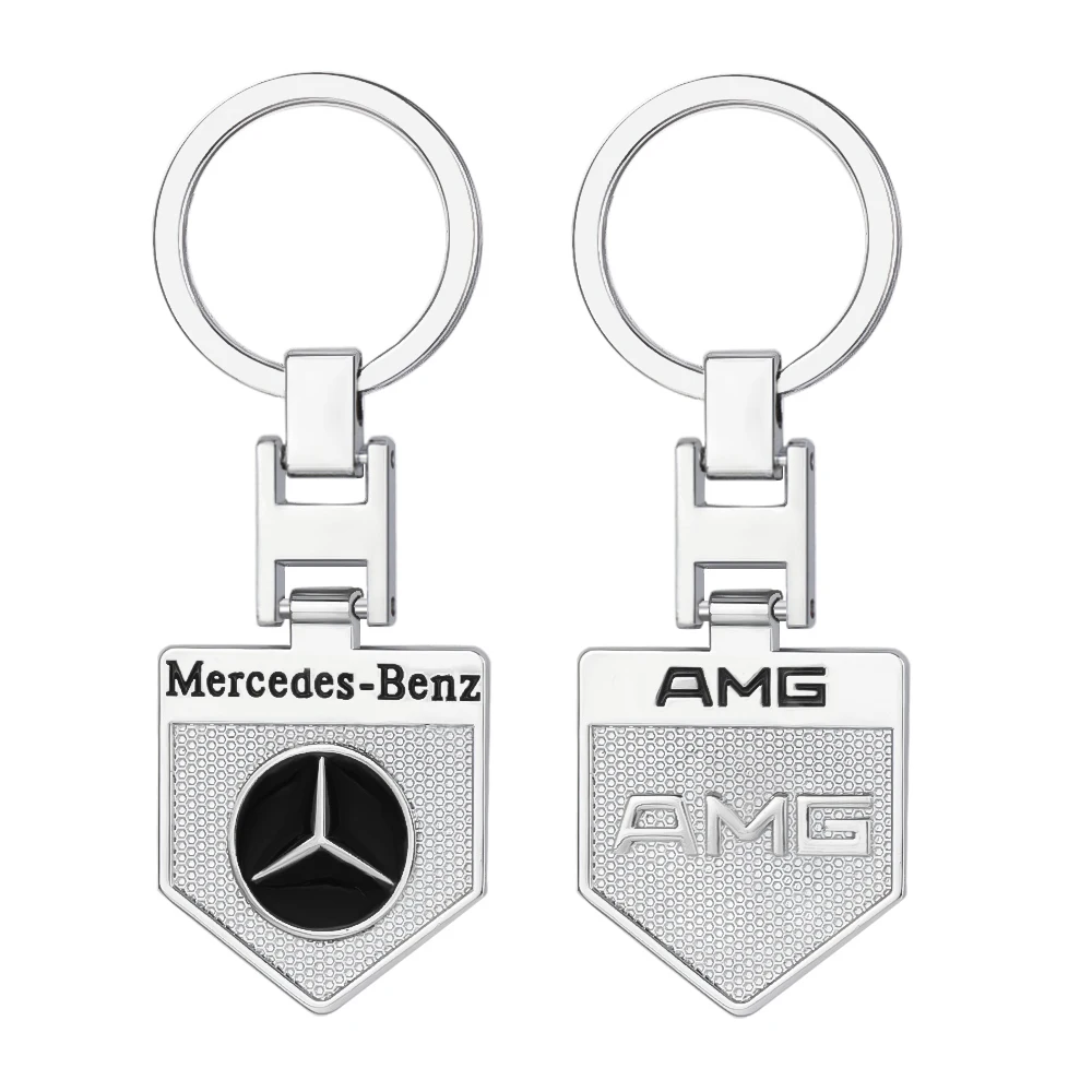 Suporte do chaveiro do metal para Mercedes Benz, corrente chave do carro, pendente do chaveiro, A, E, C, G, M, R, S, classe D, W176, W204, W212,