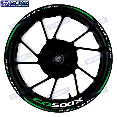 Pegatinas decorativas reflectantes para llanta de motocicleta, calcomanía para rueda delantera y trasera, impermeable, 17 pulgadas, HONDA CB500X CB 500X