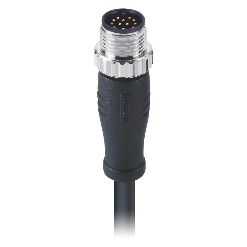 Waterproof a Code Molded Cables M12 Right Angled Connector Un-