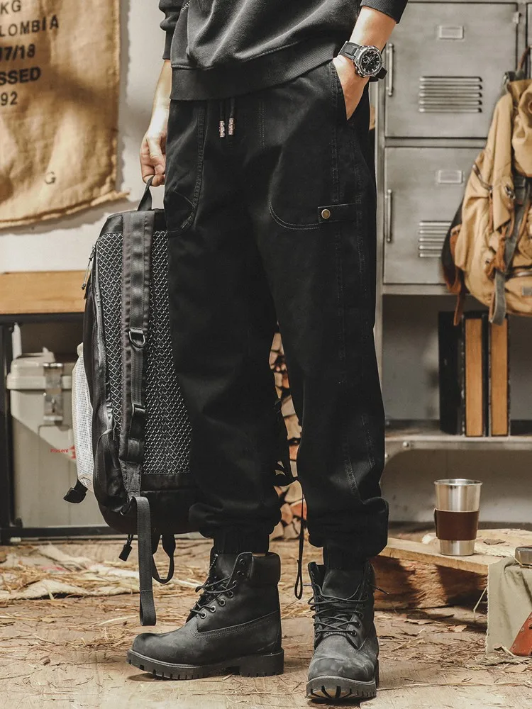 

Jerry American Sle Retro Workwear Pants Men's Loose Straight Leg Spring Autumn Casual Trousers Youth Cotton Wear