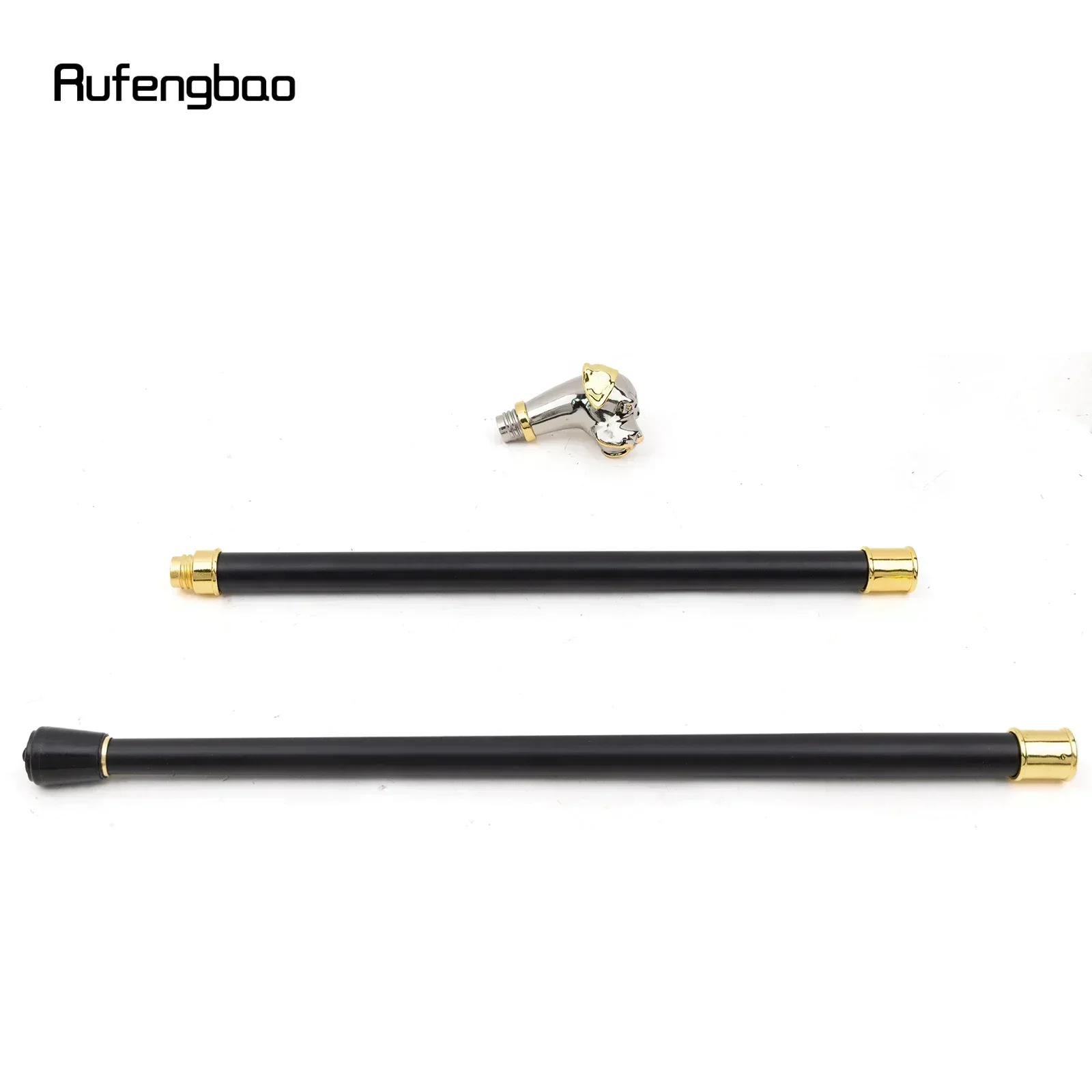 Golden Silver Dog Handle Luxury Pattern Pekingese Stick Party Fashion Walking Stick Decorative Cospaly Cane Knob Crosier 92cm view 6