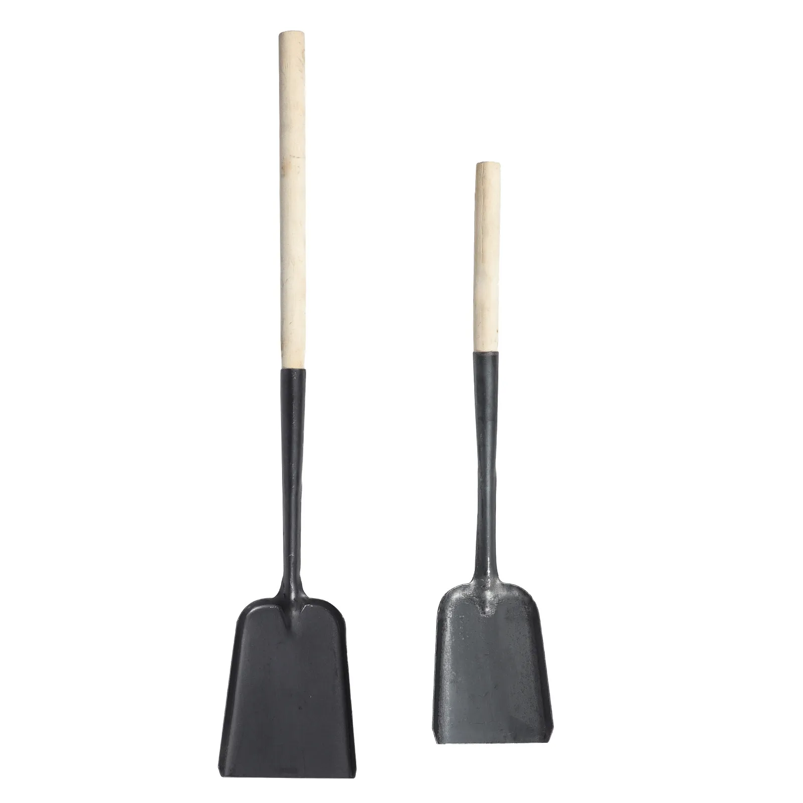 2Pcs Coal Shovel Fireplace Cleaning Home Ash BBQ Grill Wooden Handle Lightweight Practical Kitchen Supplies