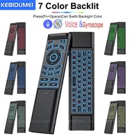 Wireless Air Voice Mouse 2 in 1 2.4G Bluetooth Mini Keyboard Rechargeable Remote Control IR Learning for Smart TV Android TV Box