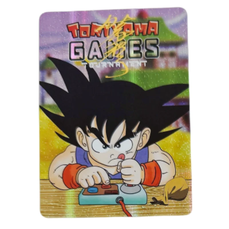 4Pcs/Set Dragon Ball Cards Son Goku Krillin Arare Video Game Anime Characters Collection Color Flash Self Made Cards Toy Gifts