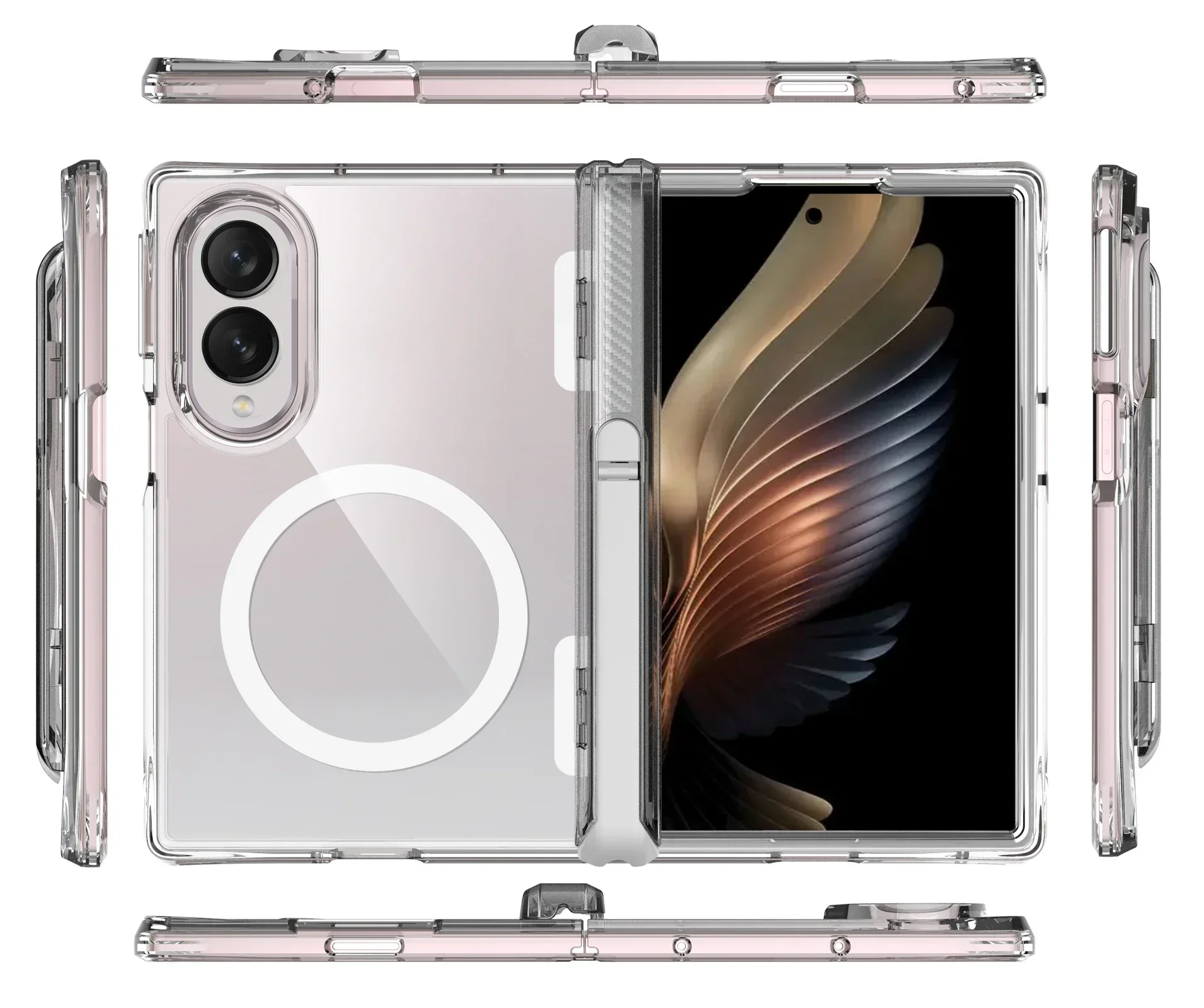 Fold8 Seitenscharnier Unsichtbare Halterung Transparente Handyhülle für Samsung Galaxy Z Fold 8 Ultra Verstärkter Eckenschutz – Detail 9