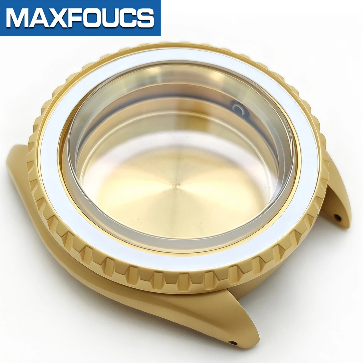 SKX Classic Mattgoldenes Uhrengehäuse 3-Uhr-Position Edelstahl MOD SKX007 NH34 4R36 Krone Saphirglas Kundenspezifisches Zubehör – Detail 12
