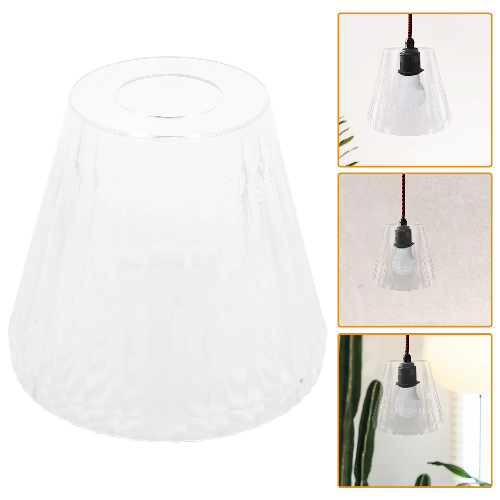 

Acrylic Lampshade Transparent Plastic Light Cover Modern Wall Decor E27 Pendant Lamp Shades Table Floor Desk Bedroom Living Room