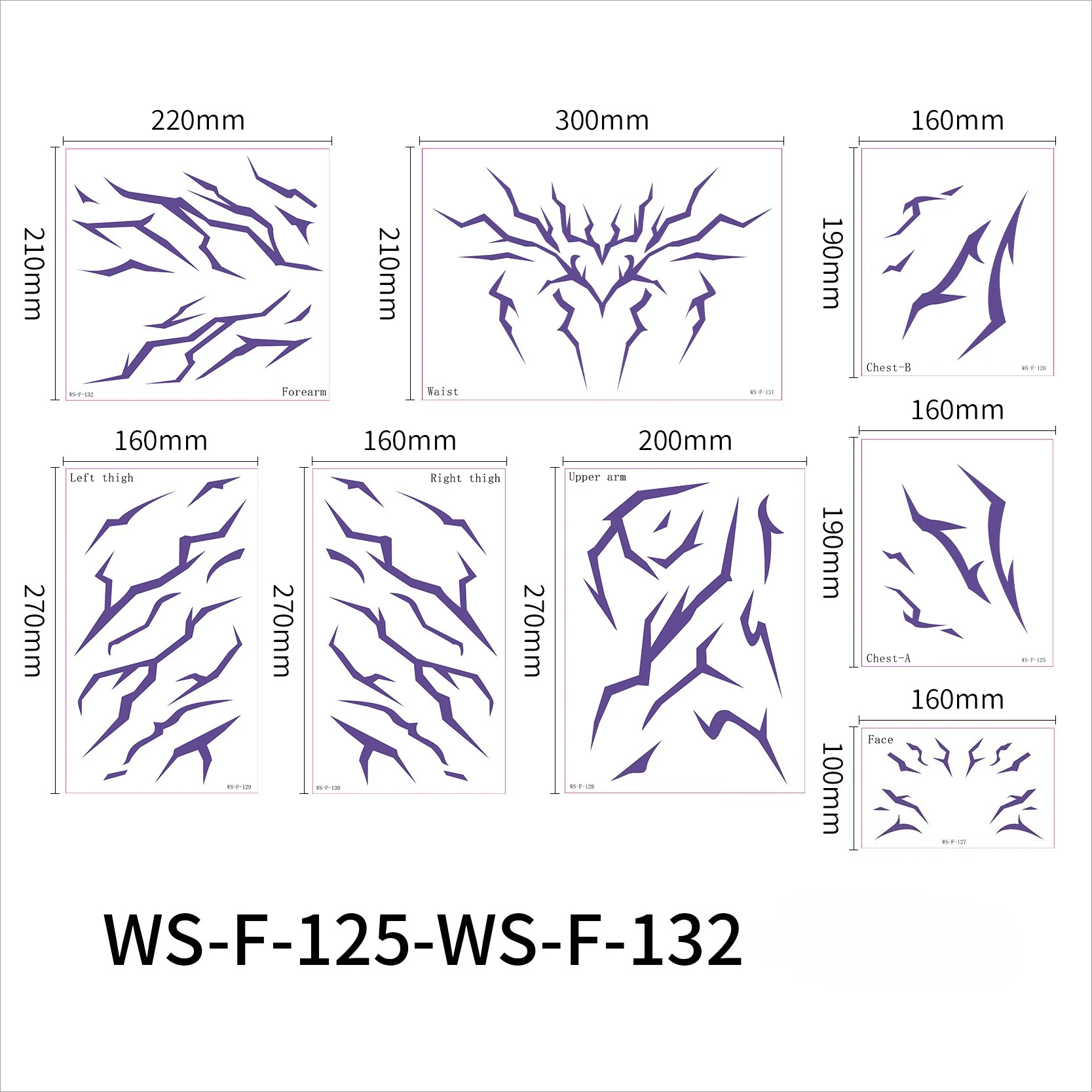 8 قطعة/المجموعة Kpop شيطان هنتر ملصق الوجه والجسم الوشم ملصق لهدايا حفلة الهالوين
