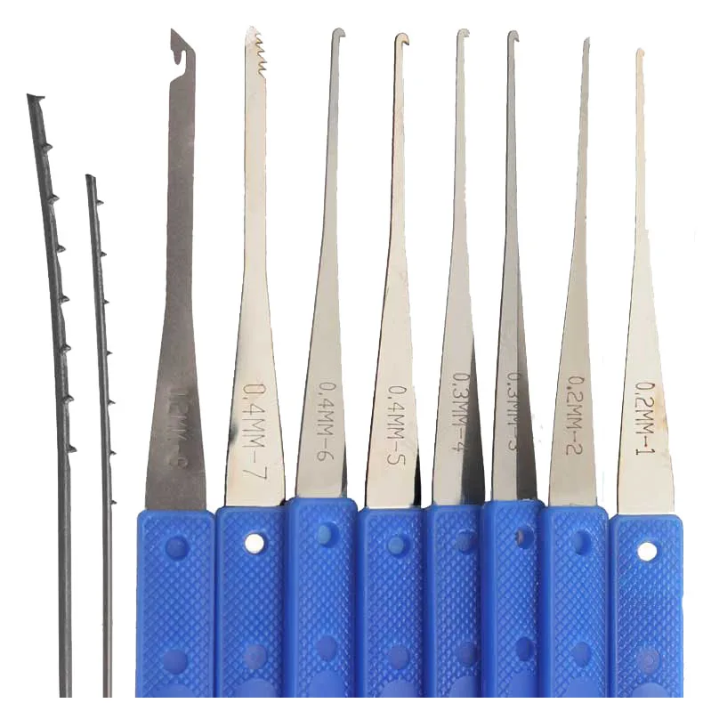 12Pcs Broken Key Extractor Set Professional  Tool Kit  Stainless Steel Key Removal Hook for Home Door and Padlock Repair