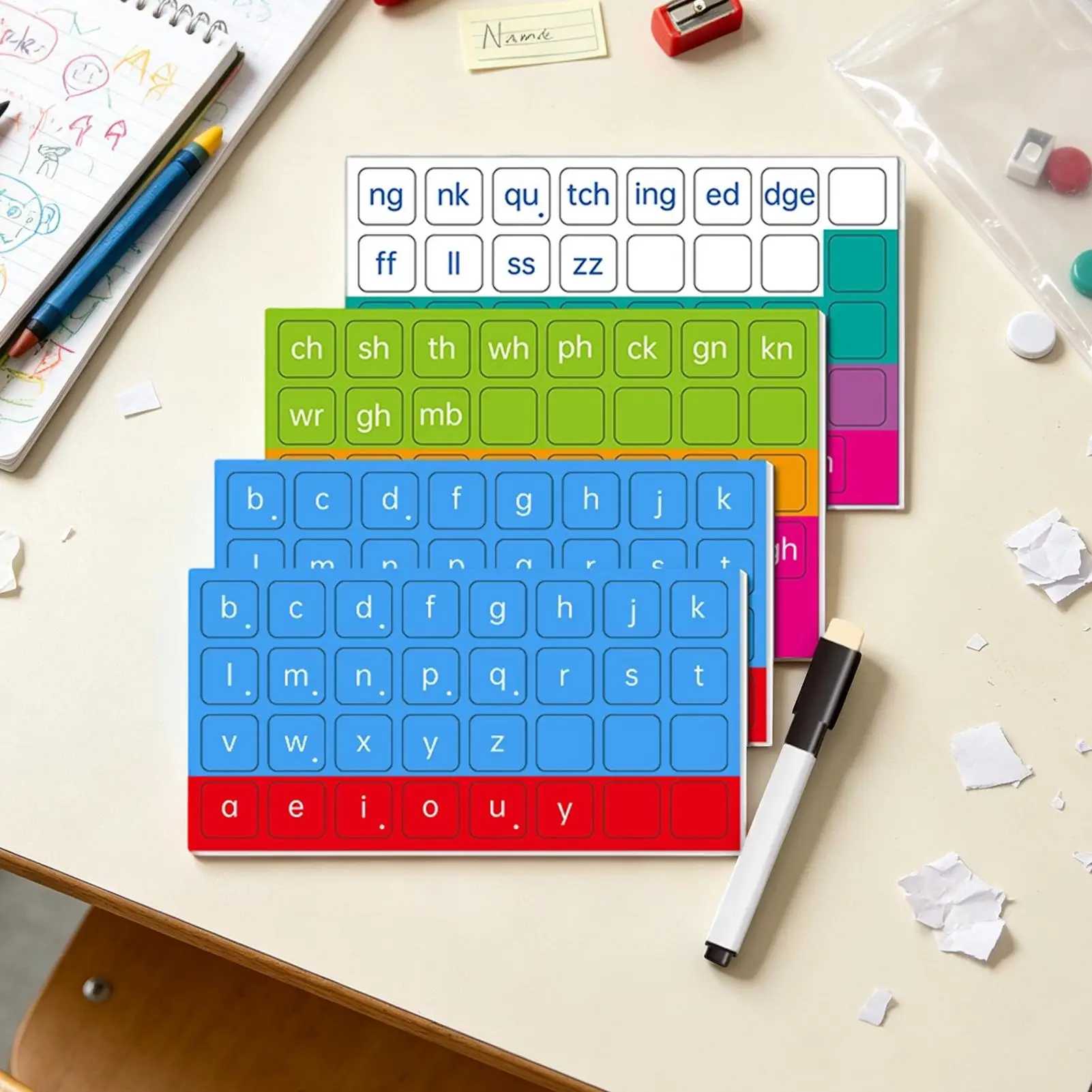 Magnetic Phonics Tiles Set Educational Interactive Complete Set Learn To Read Phonics Games For Kids Boys Preschool Kindergarten