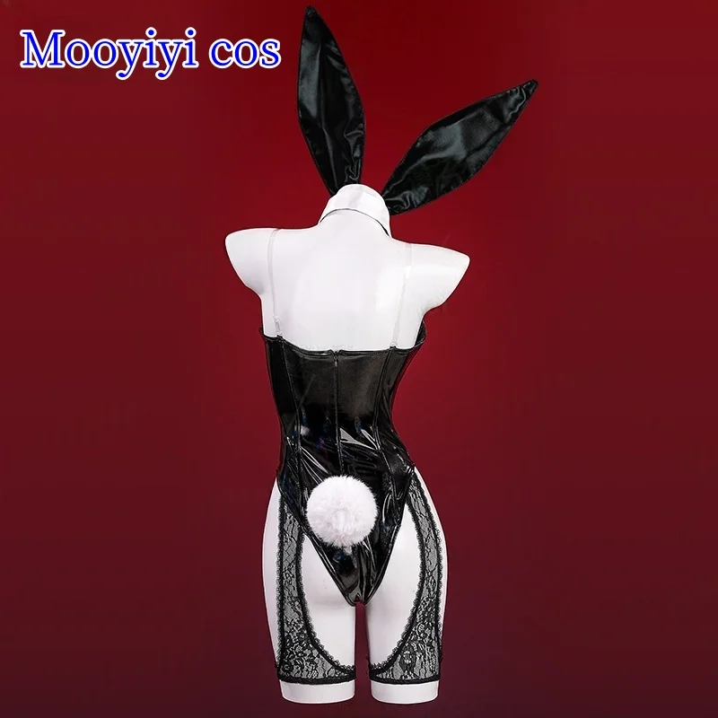 فستاني الجديد Mooyiyi cos Kitagawa Marin أزياء تنكرية للهالوين وعيد الميلاد سترة جلدية سوداء رائعة على شكل أرنب فتاة كوس اسم