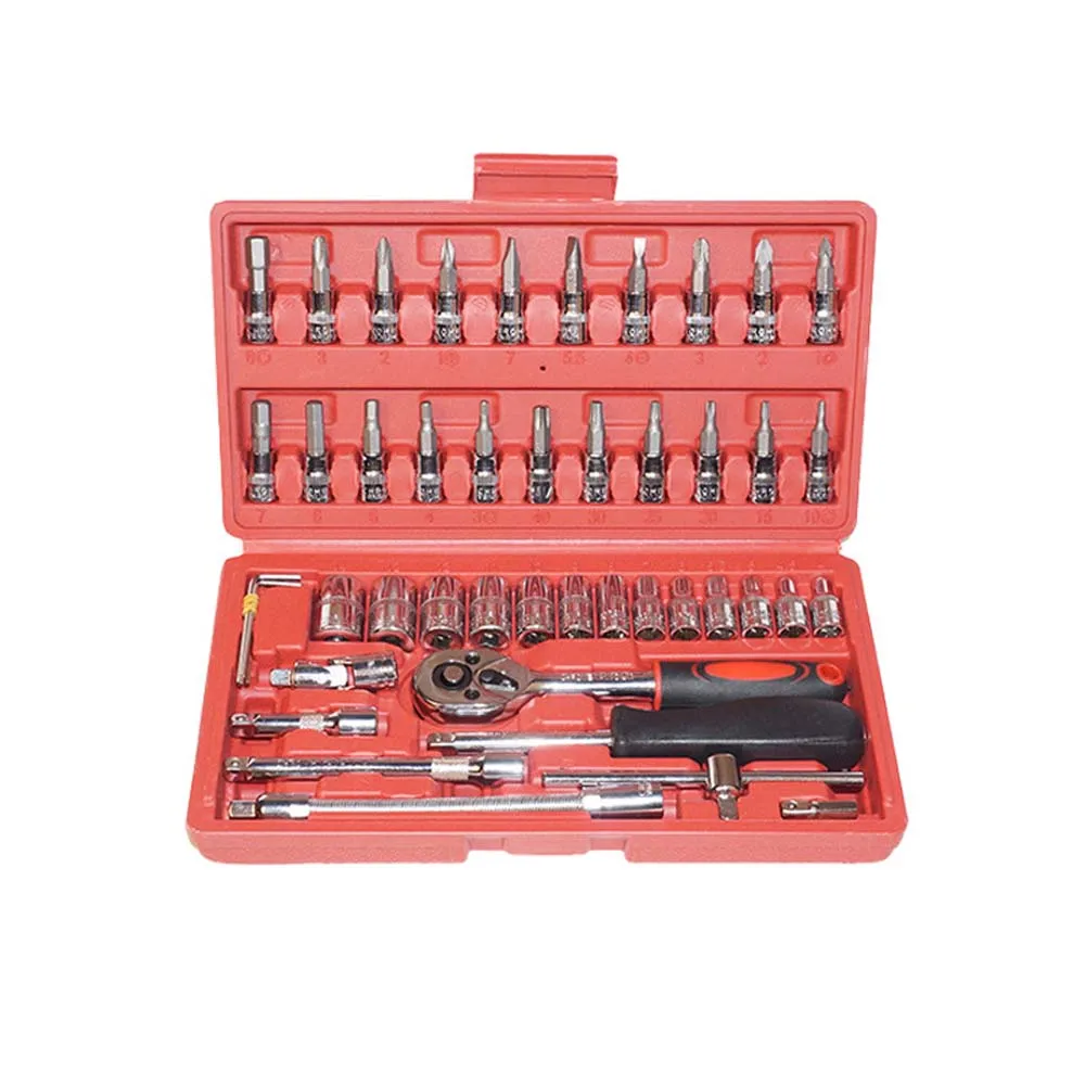 

46-Piece Socket Wrench Set For Automobiles, Motorcycles, And Automotive Protection , Household Xiaofei Hardware Tool