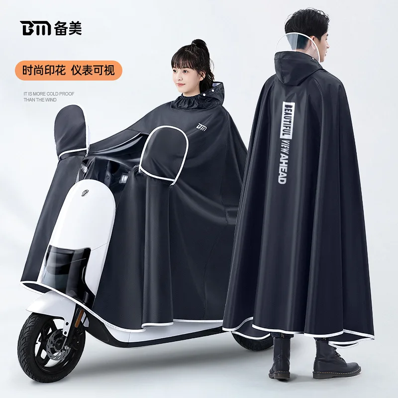 Engrosar Oxford impermeable equipo de lluvia Poncho ciclismo moto eléctrica impermeable chaqueta impermeable a prueba de viento equipo de ciclismo