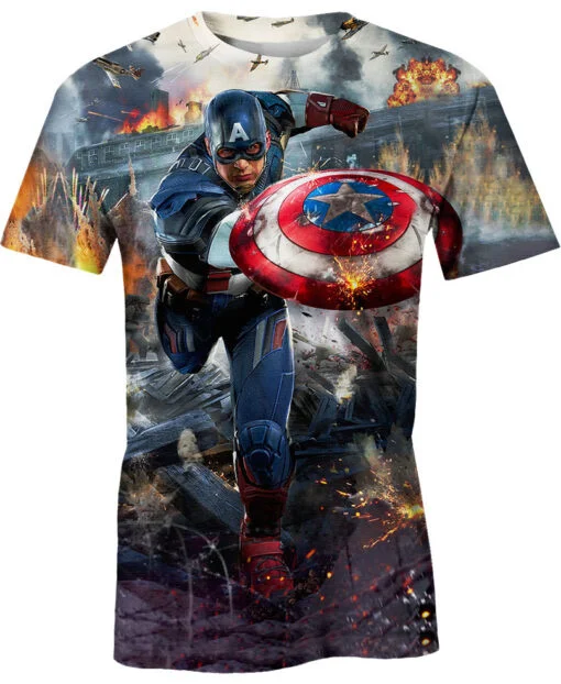 Deadpool Boys Girls T-shirt Venom Men's T-shirt 3D Printing Thor Short Sleeve Captain America Men's T-shirt Marvel Mens Clothing