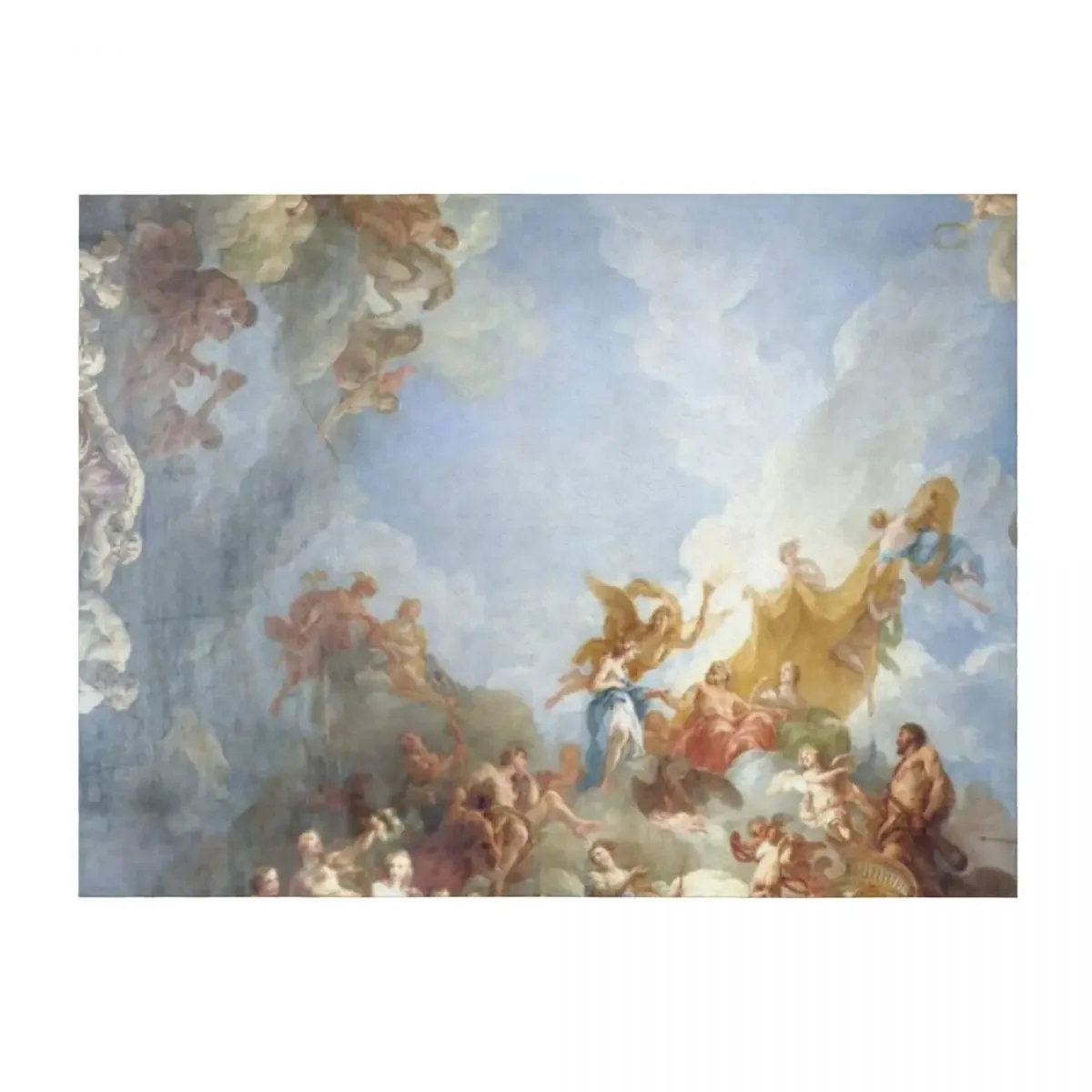

Ceiling at Versaille Renaissance Painting Throw Blanket Nap Cute Plaid Thermals For Travel decorative Blankets