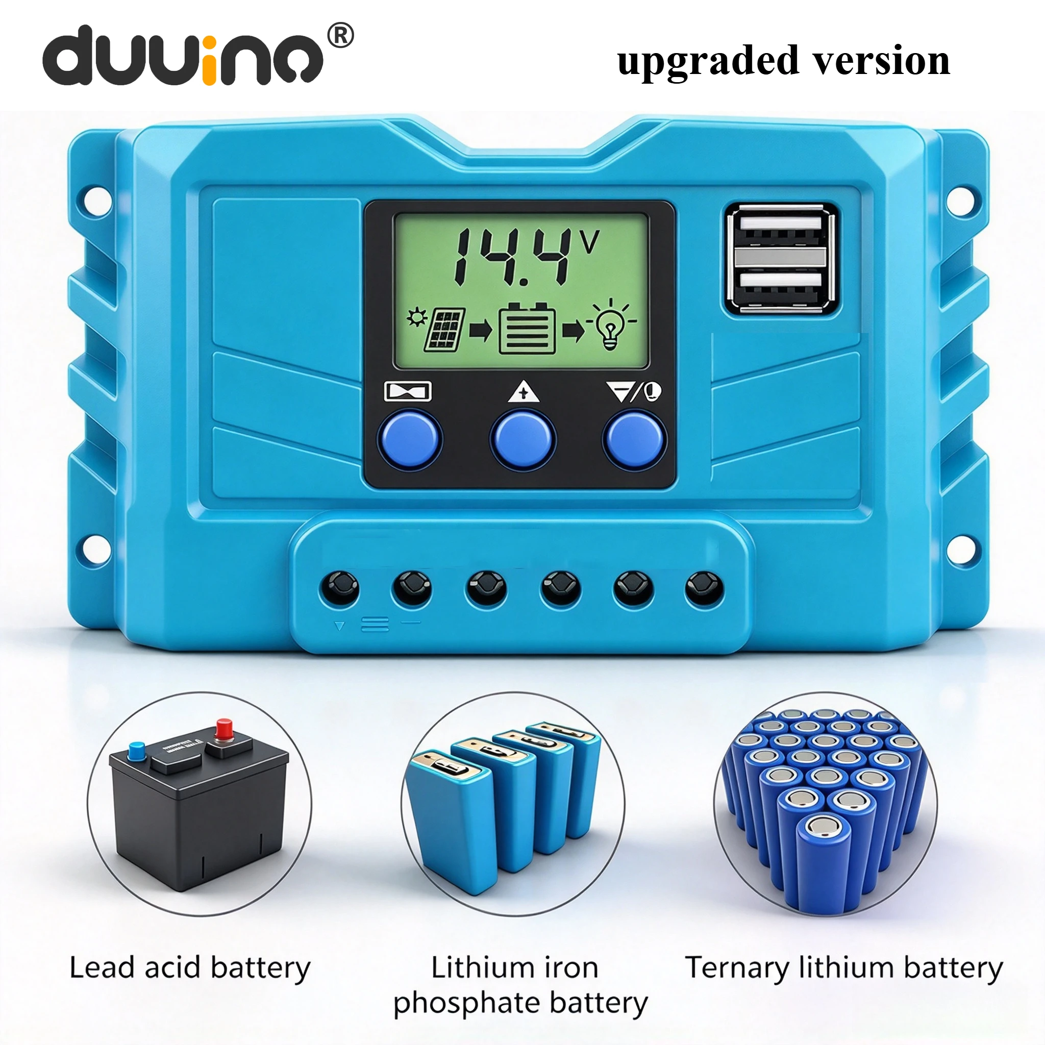 Solar charge Controller 12V/24V 30A 20A 10A Solar Regulator PWM Battery Charger LCD Display Dual USB 5V Output Timer Setting