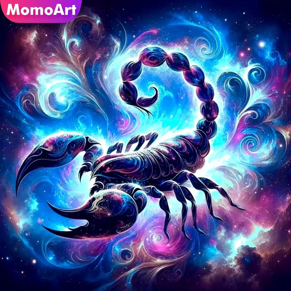 Momoart Diamant-Mosaik Skorpion Tier DIY Vollquadratische Diamantmalerei Geeignet für Anfänger Heim Schlafzimmer Wandkunst