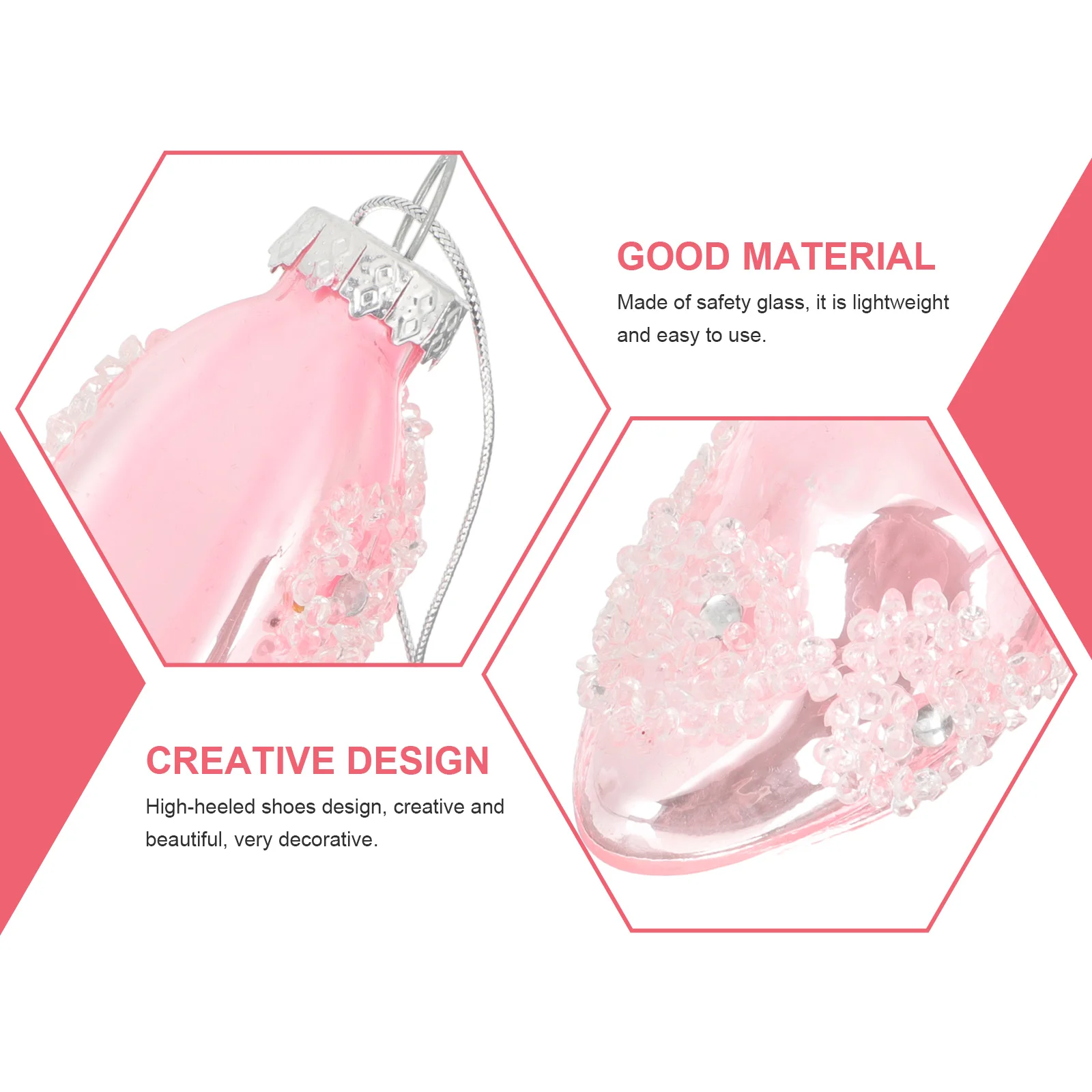 

1Pair High Heel Shoe Pendant Hanging Ornament Practical Lightweight Decoration for Valentine's Day Party High Heel Pendant