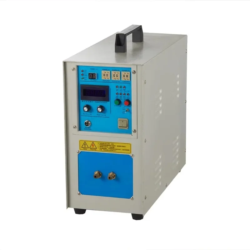 15KW جهاز تسخين حثي ماكينة تسخين حثي فرن صهر المعادن عالية التردد لحام معدات تبريد المعادن
