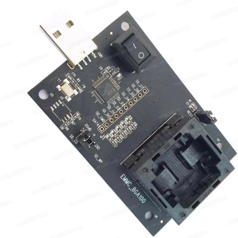 In stock Socket Adapter eMMC100 BGA100 IC test socket Nand flash Reader programming Socket 14x18mm Chips Adapter