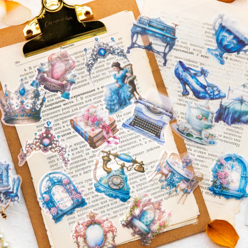 Yoofun 40pcs/lot Retro Dream Story Junk Journaling Stickers Decorative Mobile Scrapbooking Cute Card Making Sticker Stationery