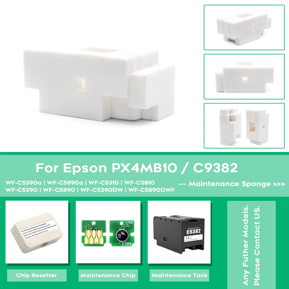 1Set Maintenance Tank Sponge for Epson WorkForce WF C9382 PX4MB C5890 C5390 5890 PX S887 M887F Printer Waste Ink Tank