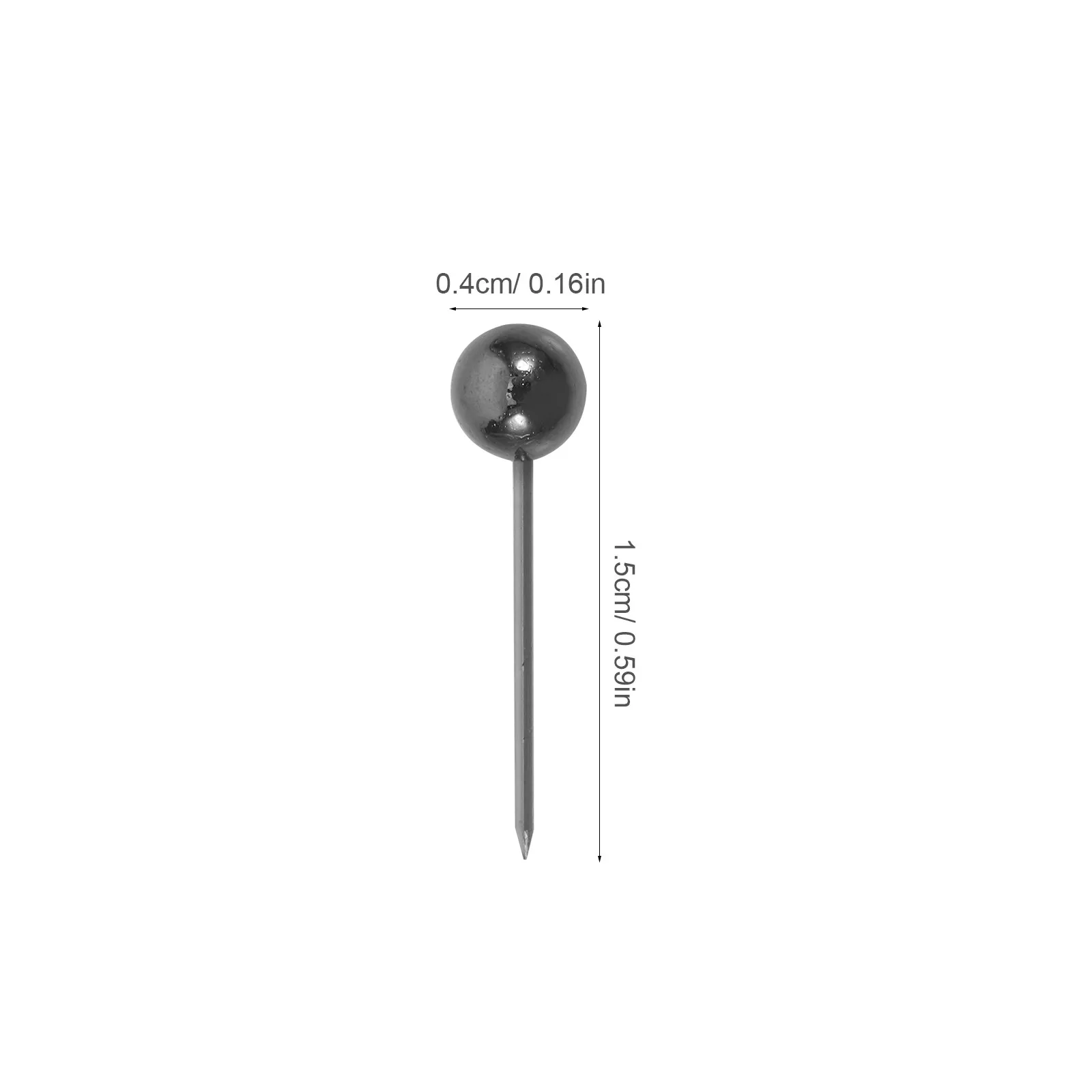 200Pcs Electroplated Round Push Pins Plastic Ball Head Map Tacks for Travel Maps Office Home Use Heavy Duty Decorative Wall
