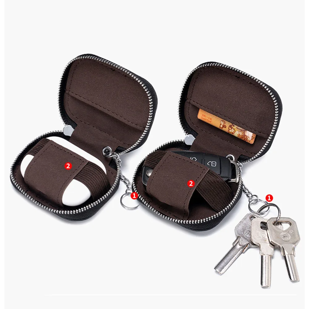 Portable Leather Headphone Car Key Bag Jewelry Box Small Travel Organizer Rings Earrings Necklaces Storage Case for Women Men
