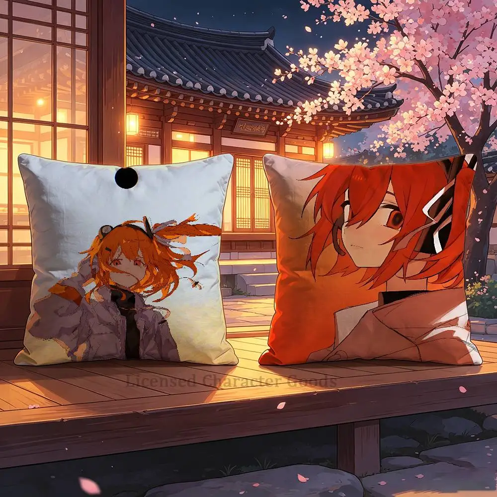 A-Adachi R-Rei Square Cushion Cover Weird Aesthetic Library Book Page Print Pillow Cover