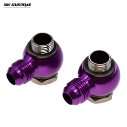 SK CUSTOM Al Alloy Banjo Adaptor Bolt Fitting Male AN8 AN10 Ball Adapter M18 M221.5 360° Rotating Swivel Fitting For Oil Hose