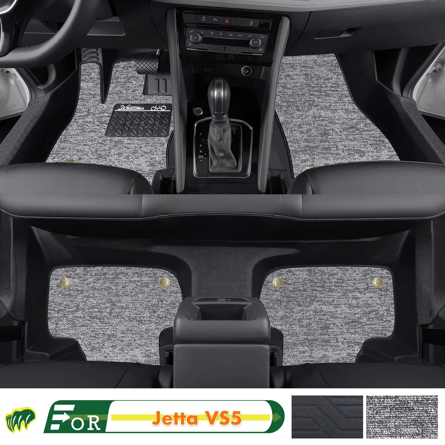 

Left-hand Drive Car Floor Mat For Jetta VS5 2019-2024 Full Surround Foot Mat Automotive Floor Mat Interior Floor Liner