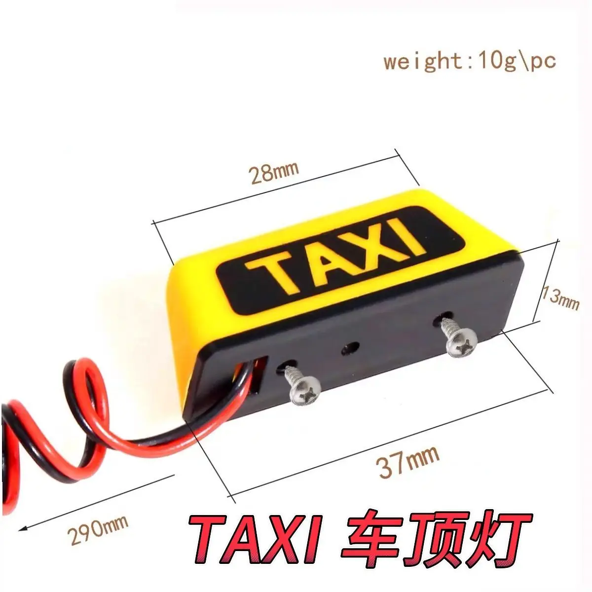 Symulacja LED - lampka dachowa taksówki, dekoracja do samochodów RC 1/10, samochodów driftowych, TRX4 Defender, Bronco, AXIAL SCX10, RC4WD D90, TT02, CC01