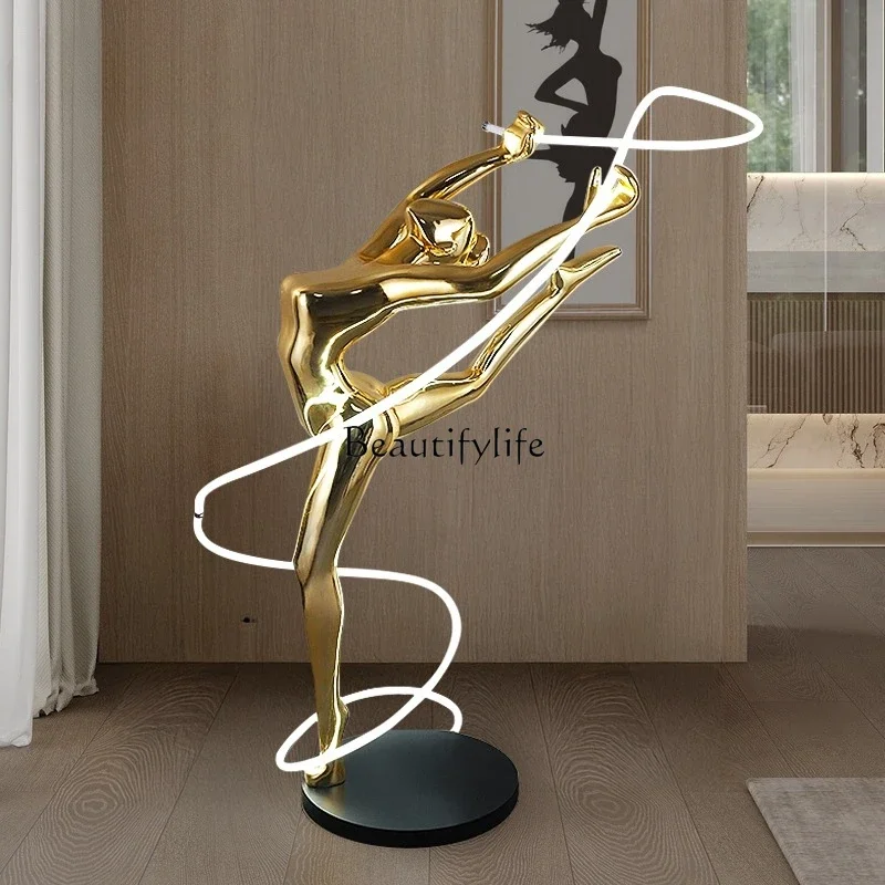 

FG28Large floor-to-ceiling ornaments Sales department Soft decoration FRP figure sculpture Interior abstract artwork